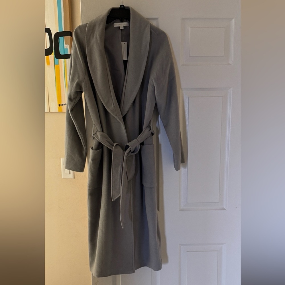 New York & Company Gray Belted Coat